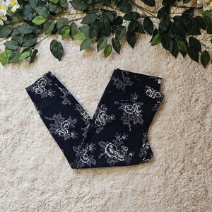 GAP Classic Ultra Skinny Stretch Floral Cropped Pants